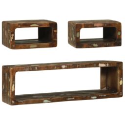 Berkfield Home 3 Piece TV Cabinet Set Multicolour Solid Wood Reclaimed in Brown - thumbnail 4