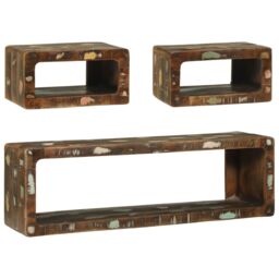 Berkfield Home 3 Piece TV Cabinet Set Multicolour Solid Wood Reclaimed in Brown