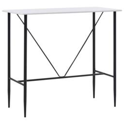 Berkfield Home Durable Bar Table White 120x60x110 cm MDF - Size: 120 x 60 x 110 cm - thumbnail 2