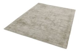 The Rug Shop UK Grey Handmade Plain Viscose Luxurious Easy To Clean Cotton Backing Rug - Size: 160 cm x 230 cm - thumbnail 4