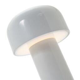 Happy Homewares Modern Gloss Mushroom Style Rechargeable LED Touch Dimmable Table Lamp in White - thumbnail 8