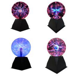 Leaper 4 Inch Sound Sensitive Static Ball Plasma Magic Night Lamp in Black - thumbnail 3
