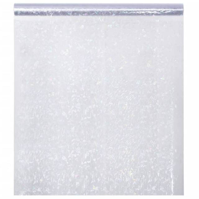 Berkfield Home Window Film Frosted 3D Rainbow Pattern 90x1000 cm PVC in White - image 1