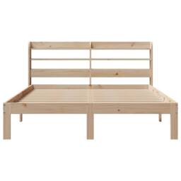 Berkfield Home Bed Frame with Headboard without Mattress 160x200 cm in Light Brown - thumbnail 4