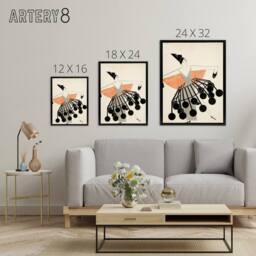 "Artery8 Alexandra Exter Sketch Fashion Framed Canvas Wall Art Print in Beige - Size: W18"" x H24""" - thumbnail 4