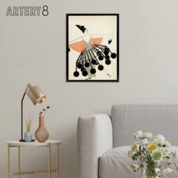 "Artery8 Alexandra Exter Sketch Fashion Framed Canvas Wall Art Print in Beige - Size: W18"" x H24""" - thumbnail 3