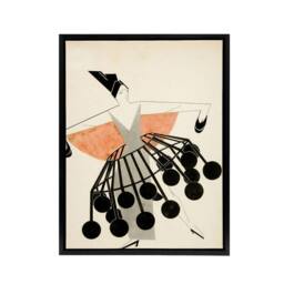 "Artery8 Alexandra Exter Sketch Fashion Framed Canvas Wall Art Print in Beige - Size: W18"" x H24""" - thumbnail 1