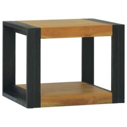 Berkfield Home Bathroom Cabinet 45x45x35 cm Solid Wood Teak in Brown - Size: 45 x 45 x 35 cm - thumbnail 1