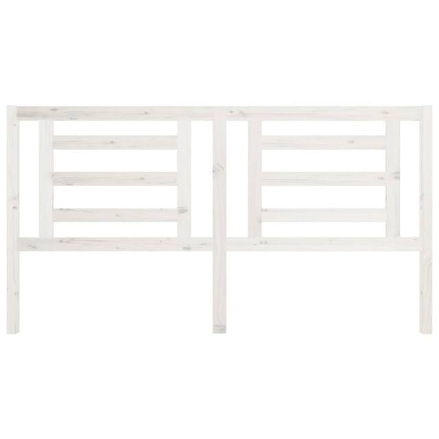 Berkfield Home Beautiful Bed Headboard White 186x4x100 cm Solid Pine Wood - Size: 186 x 4 x 100 cm - image 1