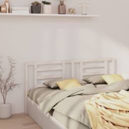 Berkfield Home Beautiful Bed Headboard White 186x4x100 cm Solid Pine Wood - Size: 186 x 4 x 100 cm - thumbnail 2