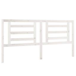 Berkfield Home Beautiful Bed Headboard White 186x4x100 cm Solid Pine Wood - Size: 186 x 4 x 100 cm - thumbnail 3