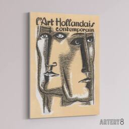"Artery8 Contemporary Dutch Art Book Cover Leo Gestel Canvas Wall Art in Beige - Size: W18"" x H24""" - thumbnail 2