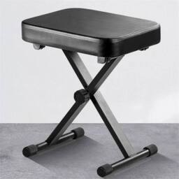 Nordara Piano Keyboard Stool Black Padded Seat Cushion Adjustable Height - Size: 0.5m x 1m - thumbnail 4