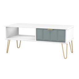Ready Assembled 2 U Metro 1 Drawer Coffee Table (Ready Assembled) in Duck Egg Blue - thumbnail 3