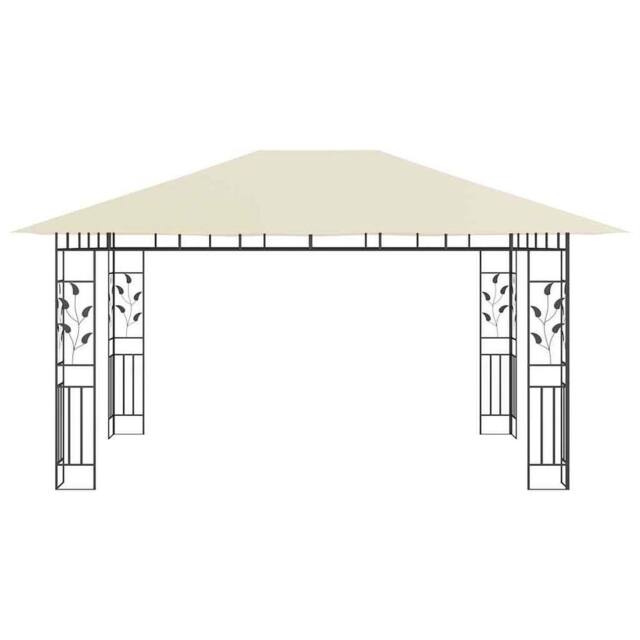Berkfield Home Gazebo with Mosquito Net 4x3x2.73 m Cream 180 g/m ² in Beige - image 1