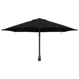Berkfield Home Traditional Wall-mounted Garden Parasol with LEDs Black 248 cm - thumbnail 4