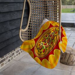 Benjamin Tate Design art retro Designer Blanket in Natural - Size: 120 cm x 150 cm - thumbnail 3