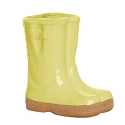 Dibor Small Yellow Wellington Boot Indoor Outdoor Flower Pot Garden Planter H17 x W15cm - thumbnail 2