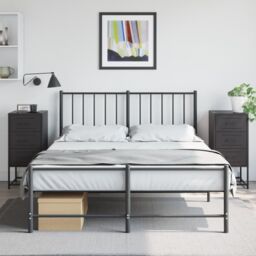 Berkfield Home Bedside Cabinets 2 pcs Black 36x39x78 cm Steel - Size: 36 x 39 x 78 cm - thumbnail 1