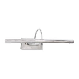 ValueLights Alana Single Picture Wall IP44 Rated Bathroom Integrated LED Wall Light in Silver - thumbnail 2