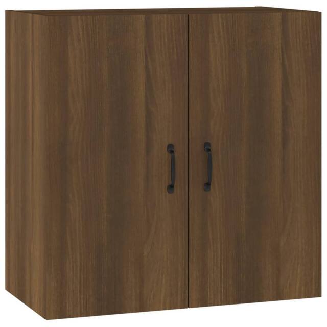 Berkfield Home Wall Cabinet Brown Oak 60x31x60 cm Engineered Wood - Size: 60 x 31 x 60 cm - image 1