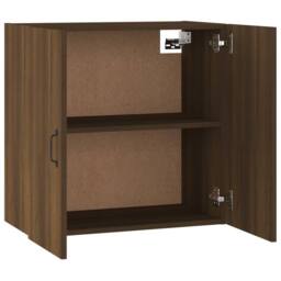 Berkfield Home Wall Cabinet Brown Oak 60x31x60 cm Engineered Wood - Size: 60 x 31 x 60 cm - thumbnail 5