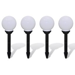 Berkfield Home Outdoor Pathway Lamps 4 pcs LED 15 cm with Ground Spike in White - thumbnail 2