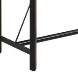 Berkfield Home Beautiful Bar Table 180x70x107 cm Solid Wood Mango & Iron in Brown - Size: 180 x 70 x 107 cm - thumbnail 6