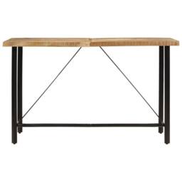 Berkfield Home Beautiful Bar Table 180x70x107 cm Solid Wood Mango & Iron in Brown - Size: 180 x 70 x 107 cm - thumbnail 3