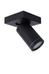 Lucide 'TAYLOR' Dimmable Stylish Tiltable Bathroom LED Ceiling Spotlight GU10 in Black - thumbnail 2