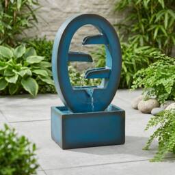 Garden Greatness Azure Falls Cascading Garden Water Feature in Teal - Size: 1 Pack - thumbnail 1