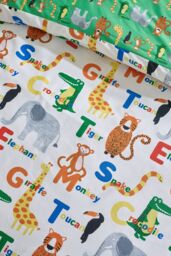 Catherine Lansfield 'Animal Magic' Reversible Duvet Cover Set in Natural - Size: Single - thumbnail 4