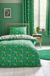 Catherine Lansfield 'Animal Magic' Reversible Duvet Cover Set in Natural - Size: Single - thumbnail 2