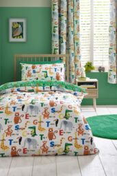 Catherine Lansfield 'Animal Magic' Reversible Duvet Cover Set in Natural - Size: Single - thumbnail 1