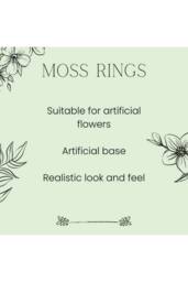 KDMD 8 Inch Moss Wreath Ring 5 Pack in Green - thumbnail 4