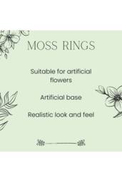 KDMD 8 Inch Moss Wreath Ring 5 Pack in Green - thumbnail 5