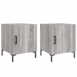 Berkfield Home Modern Bedside Cabinets 2 pcs Grey Sonoma 40x40x50 cm Engineered Wood - Size: 40 x 40 x 50 cm - thumbnail 3