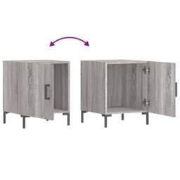 Berkfield Home Modern Bedside Cabinets 2 pcs Grey Sonoma 40x40x50 cm Engineered Wood - Size: 40 x 40 x 50 cm - thumbnail 7