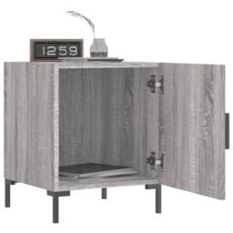 Berkfield Home Modern Bedside Cabinets 2 pcs Grey Sonoma 40x40x50 cm Engineered Wood - Size: 40 x 40 x 50 cm - thumbnail 9