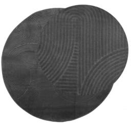 Berkfield Home Rug IZA Short Pile Scandinavian Look Anthracite √ò 80 cm in Dark Grey - Size: Medium - thumbnail 3