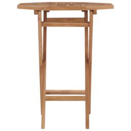 Berkfield Home Folding Garden Table 60x60x75 cm Solid Teak Wood in Brown - Size: 60 x 60 x 75 cm - thumbnail 3