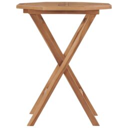 Berkfield Home Folding Garden Table 60x60x75 cm Solid Teak Wood in Brown - Size: 60 x 60 x 75 cm - thumbnail 2
