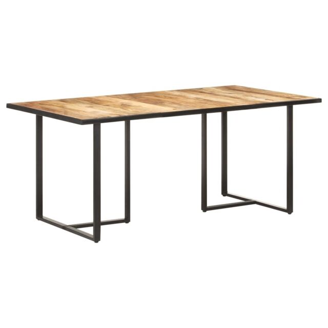 Berkfield Home Dining Table 180 cm Rough Mango Wood in Brown - image 1