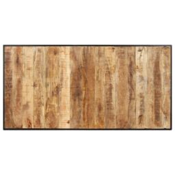 Berkfield Home Dining Table 180 cm Rough Mango Wood in Brown - thumbnail 4
