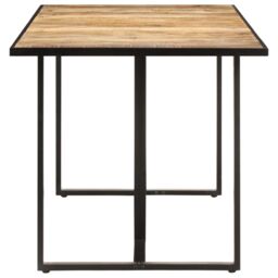 Berkfield Home Dining Table 180 cm Rough Mango Wood in Brown - thumbnail 3