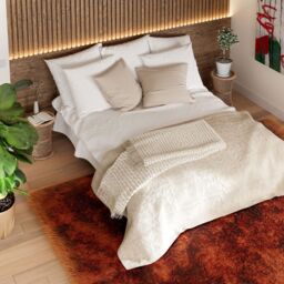 Kukoon Terracotta Soft Shaggy Fluffy Living Area Rug - Size: 120 cm x 170 cm - thumbnail 2
