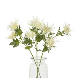 Sostter Cream Sea Holly Faux Flower Stem - thumbnail 1