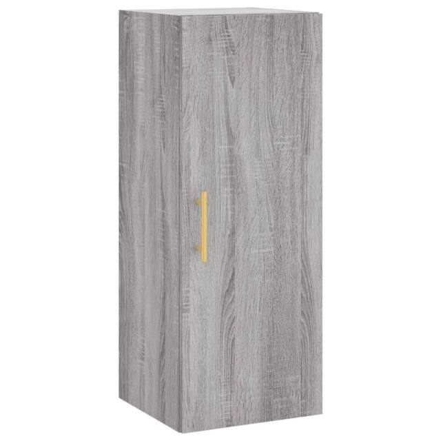Berkfield Home Wall Mounted Cabinet Grey Sonoma 34.5x34x90 cm - image 1