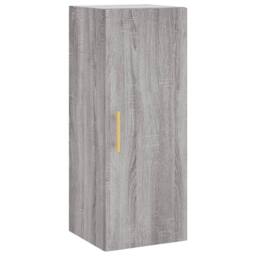 Berkfield Home Wall Mounted Cabinet Grey Sonoma 34.5x34x90 cm - thumbnail 1