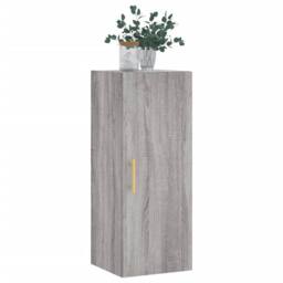 Berkfield Home Wall Mounted Cabinet Grey Sonoma 34.5x34x90 cm - thumbnail 4